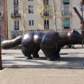 Famous garden decor metal art bronze fernando botero cat sculpture